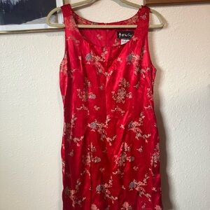 All that Jazz Red Floral Mini Dress